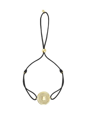 Pulsera de oro amarillo 18 k Oursin con acabado liso 1