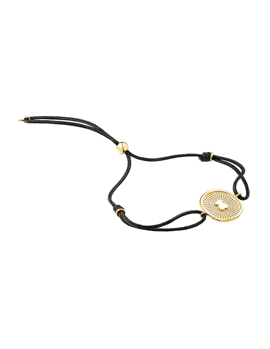 Pulsera de oro amarillo 18 k Oursin con acabado liso 2