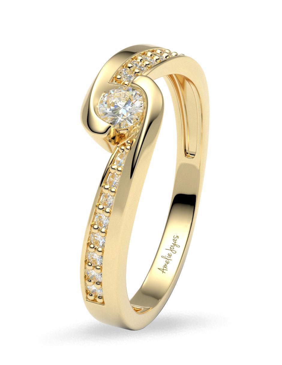 Anillo de compromiso 14 k 5