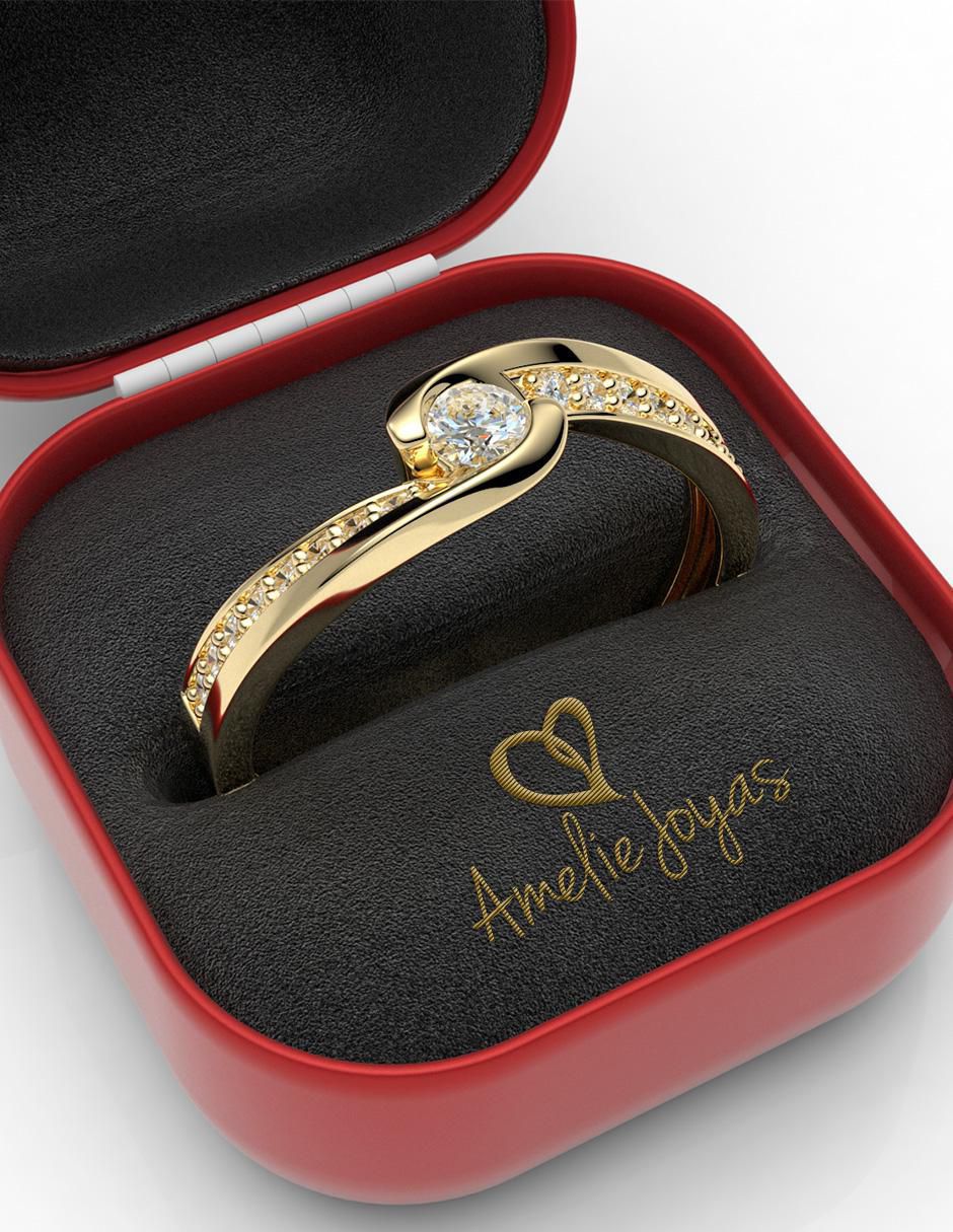 Anillo de compromiso 14 k 2