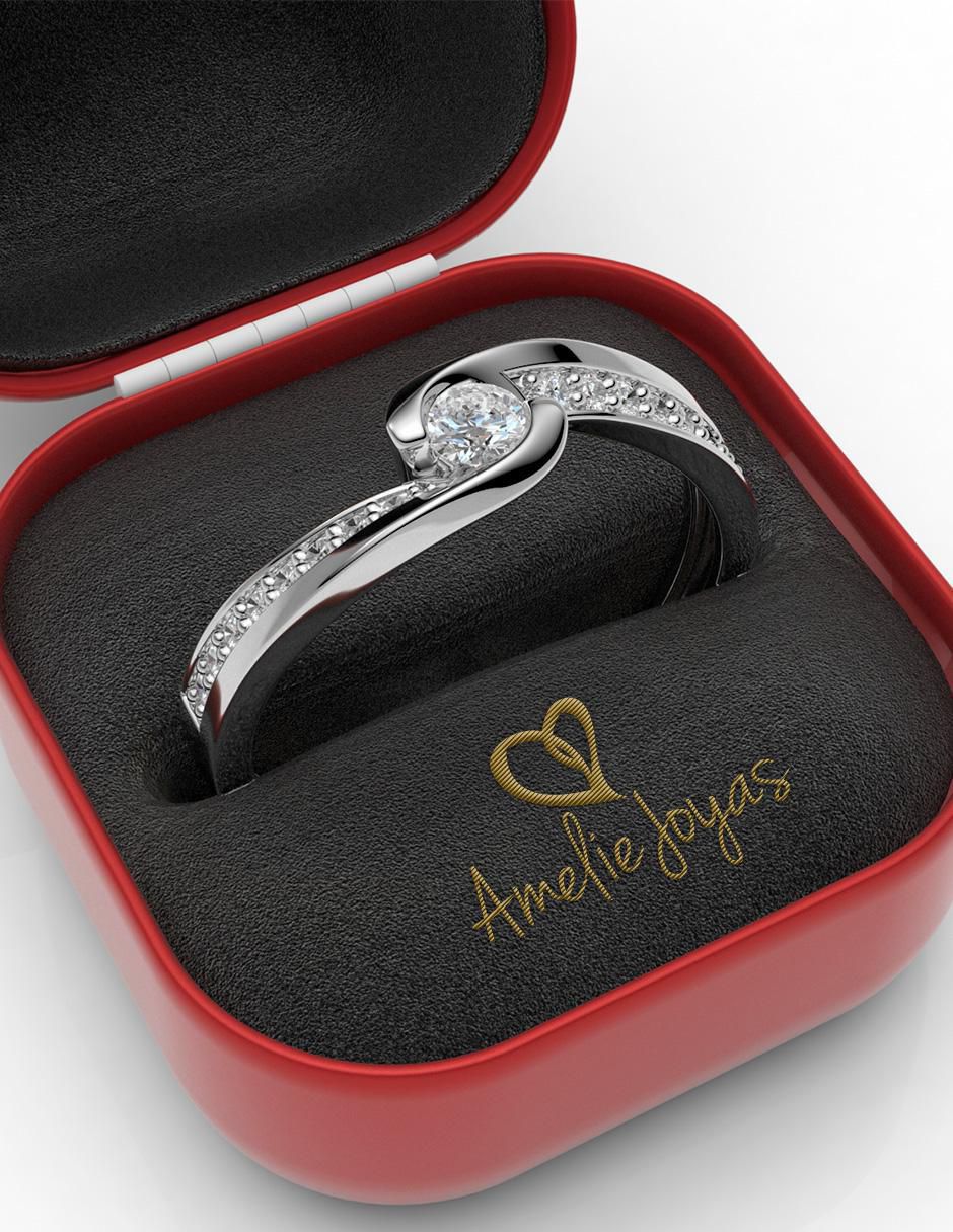 Anillo de compromiso 14 k 5