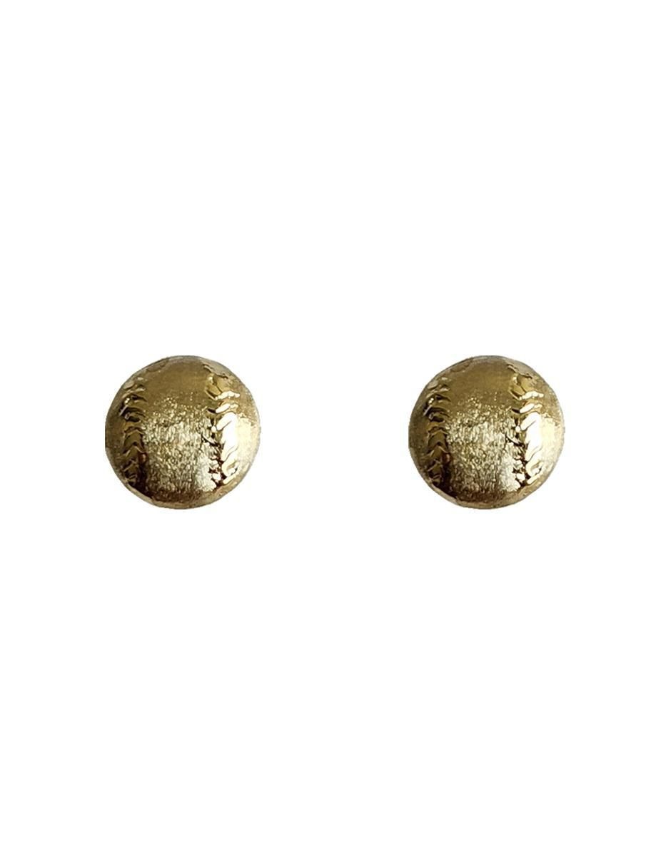 Broqueles de balón de oro amarillo 10 K con acabado texturizado Broqueles de balón de oro amarillo 10 K con acabado texturizado