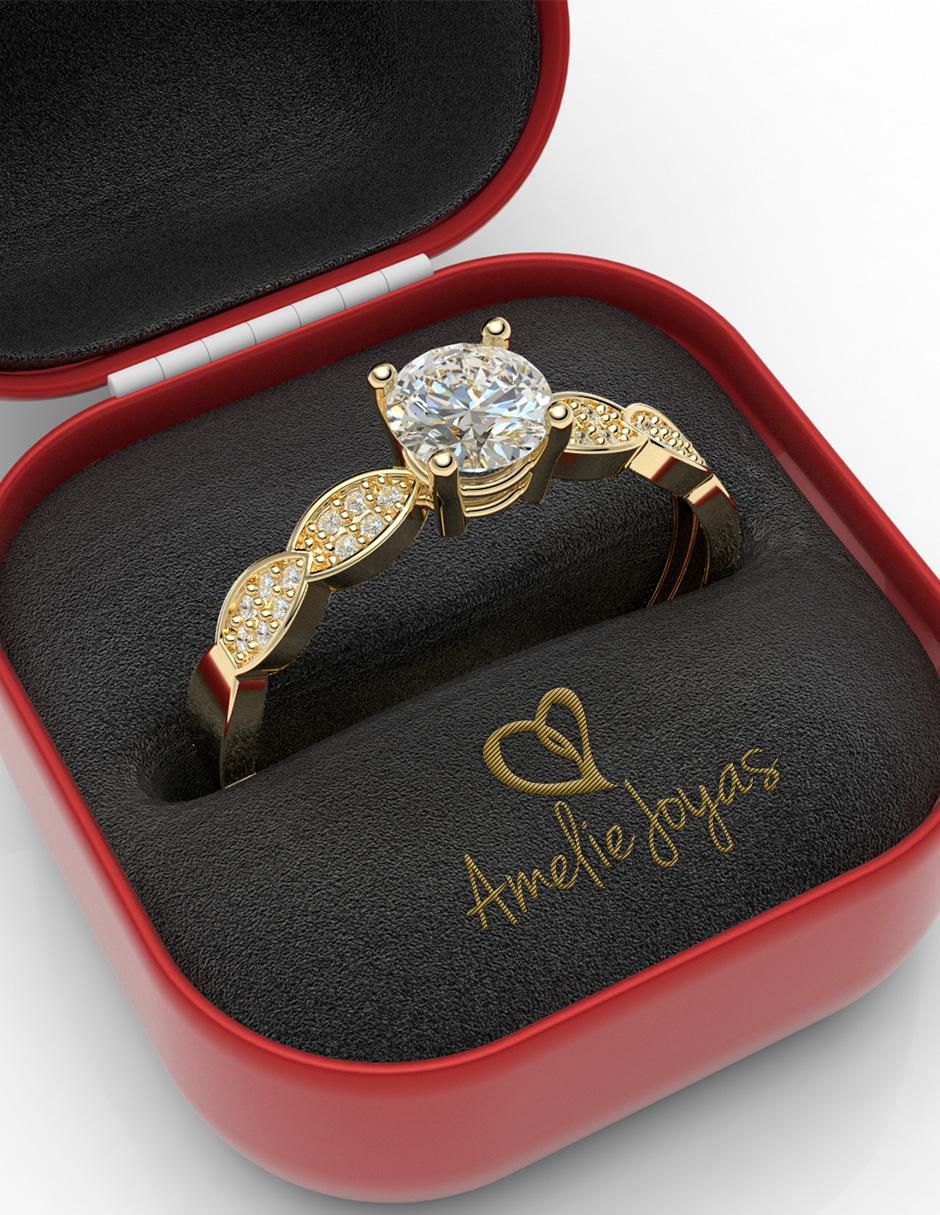 Anillo de compromiso 14 k 4