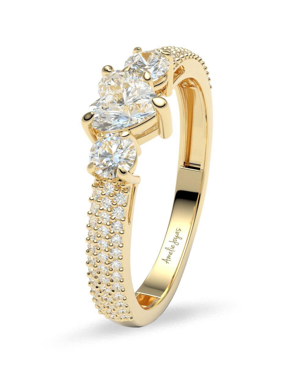 Anillo de compromiso 14 k 4