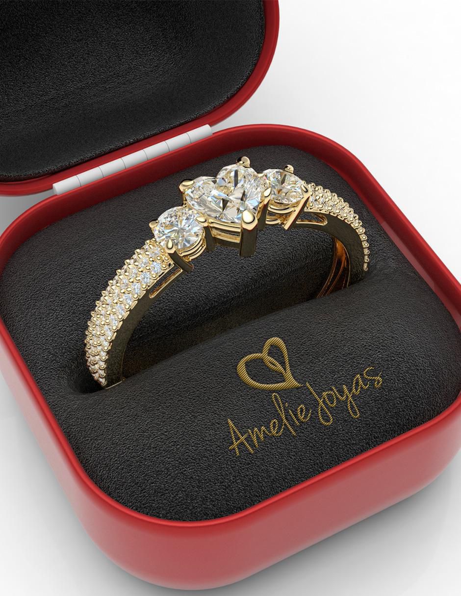Anillo de compromiso 14 k 2