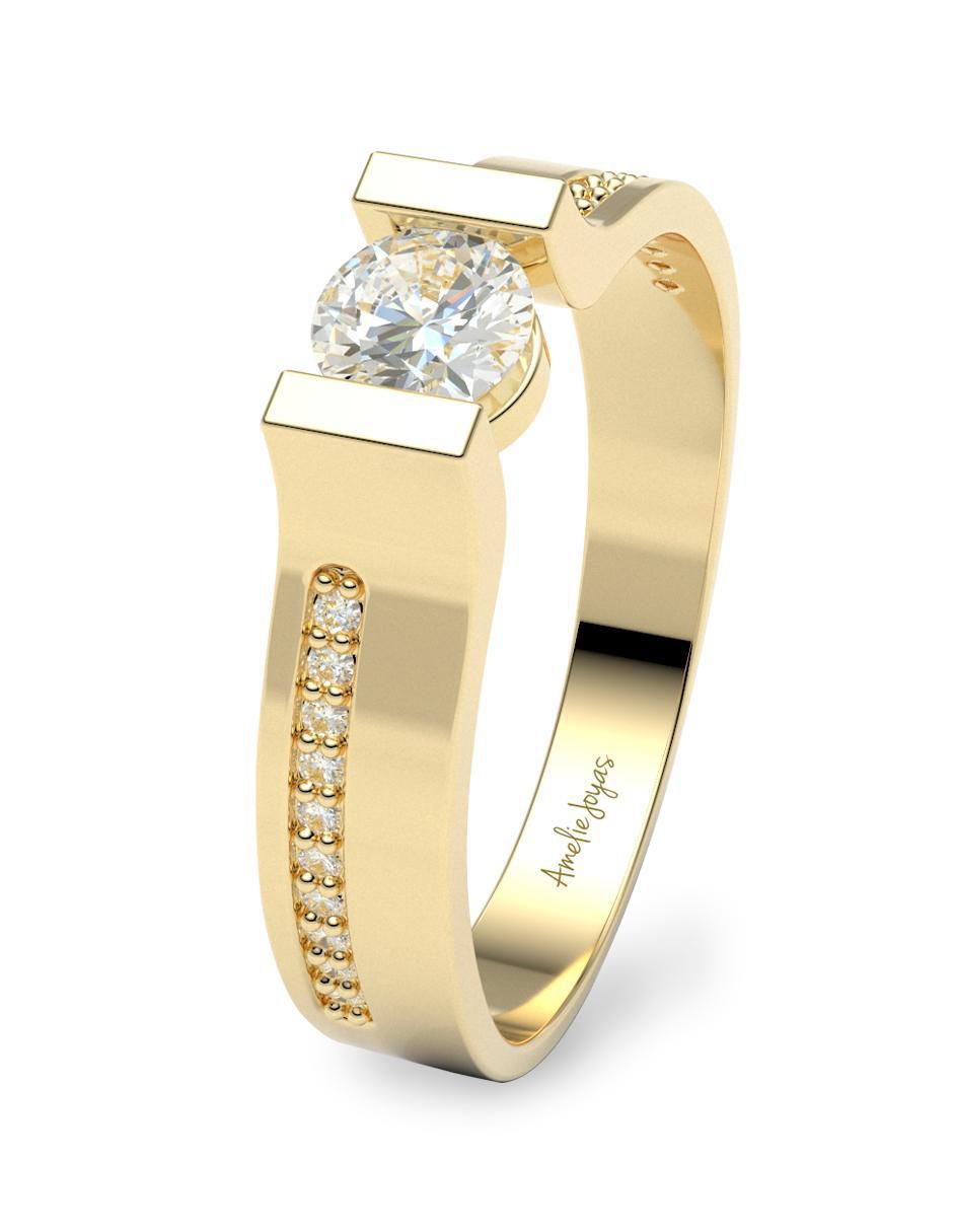 Anillo de compromiso 14 k 3