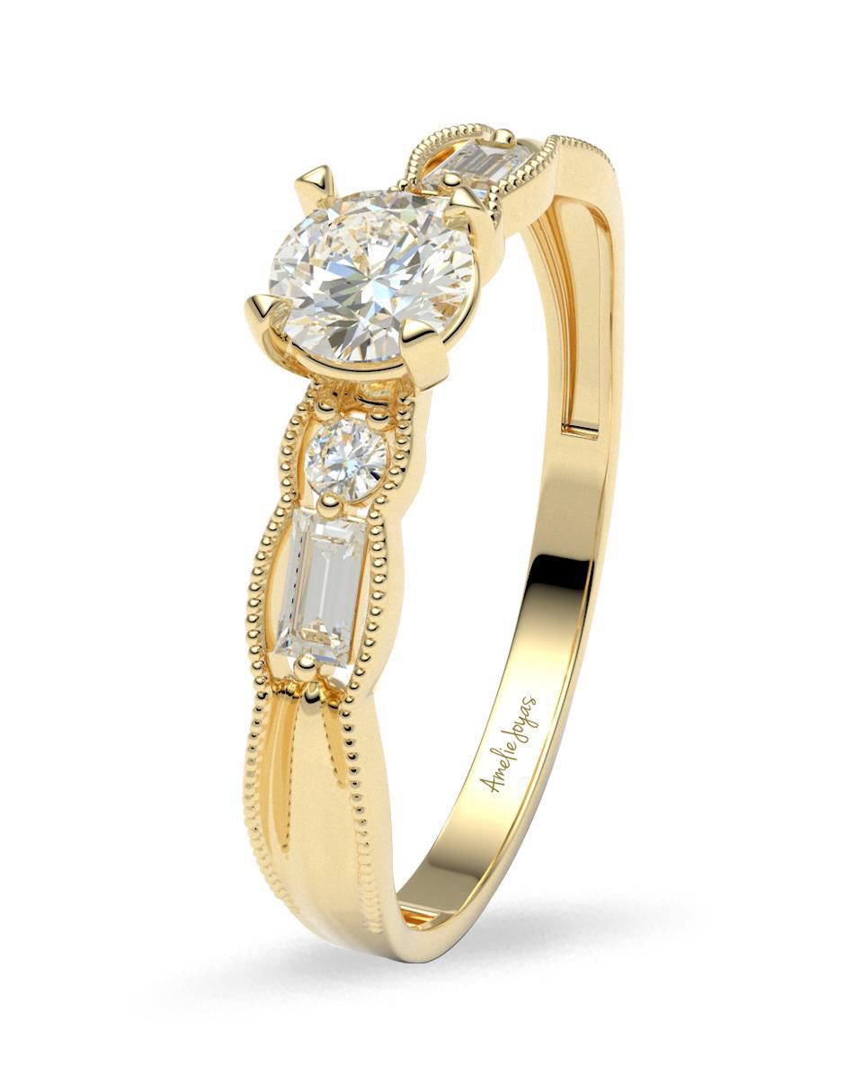Anillo de compromiso 14 k 4