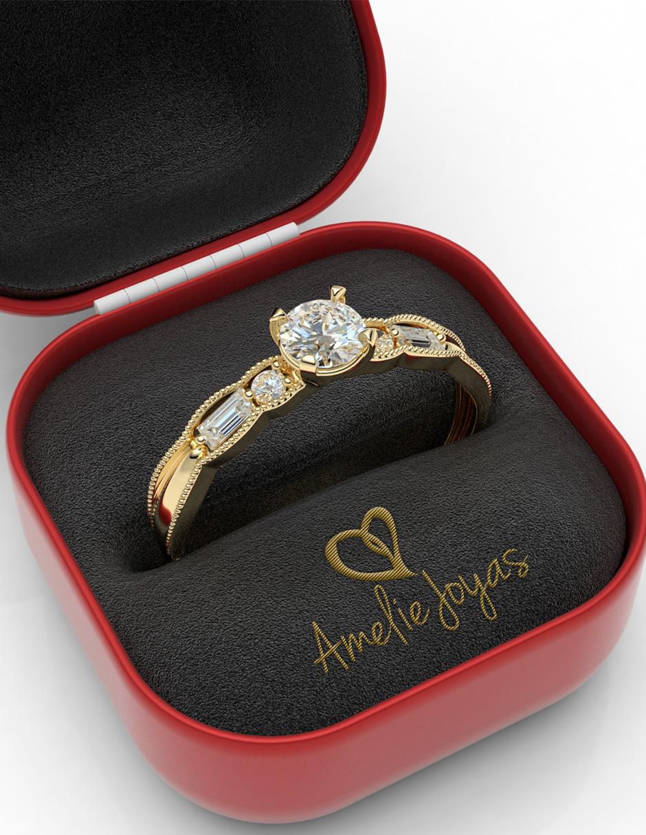 Anillo de compromiso 14 k 2