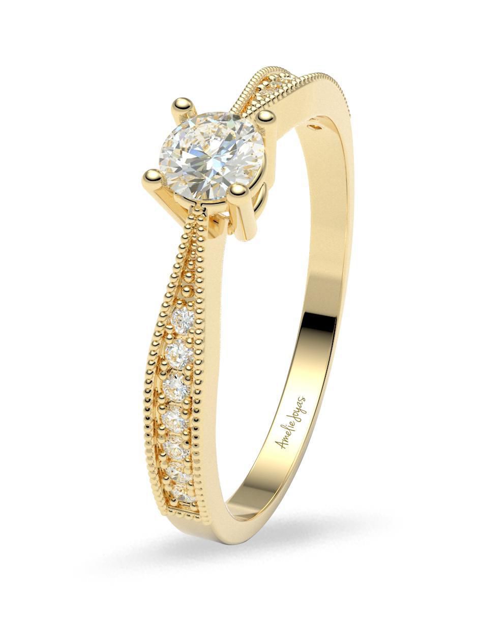 Anillo de compromiso 14 k 4