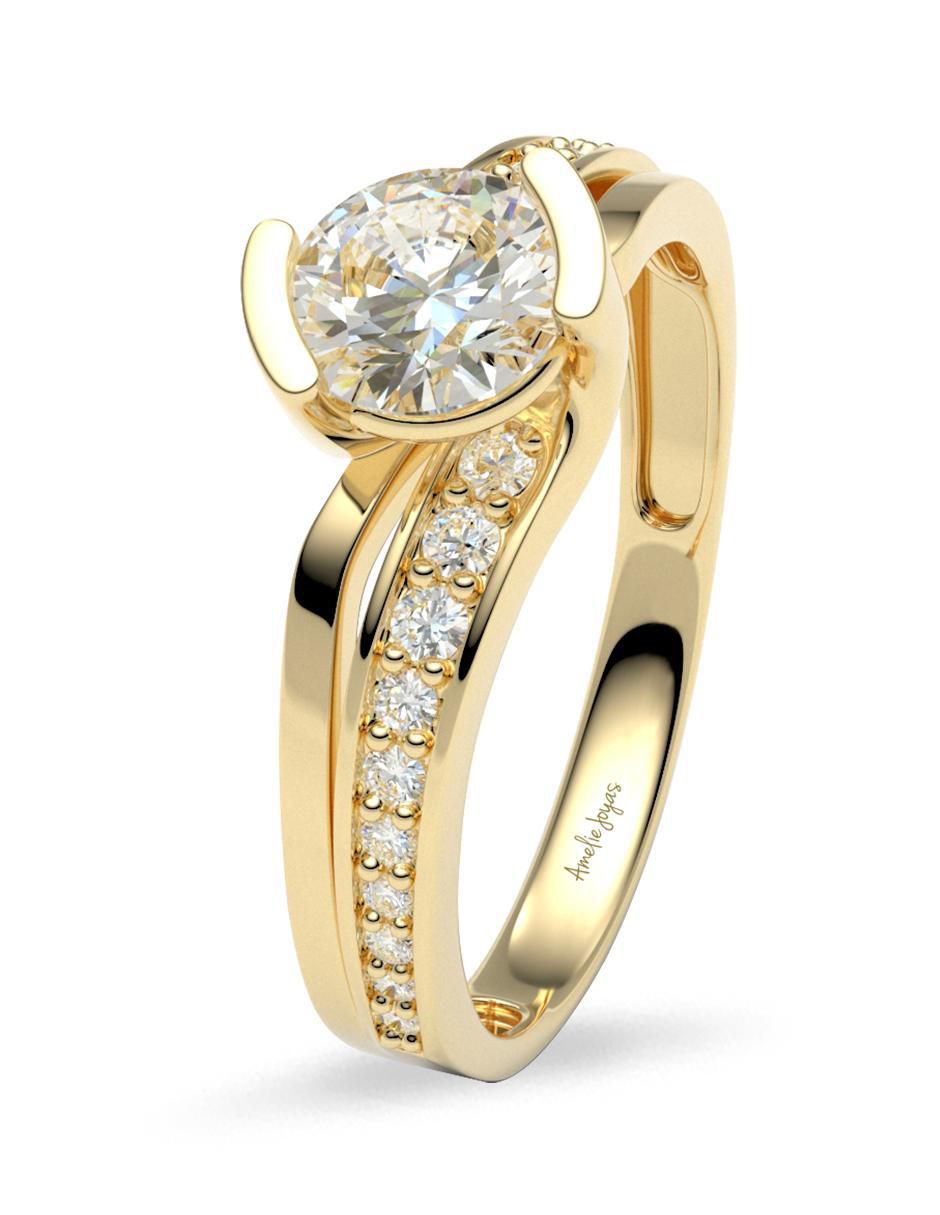 Anillo de compromiso 14 k 3