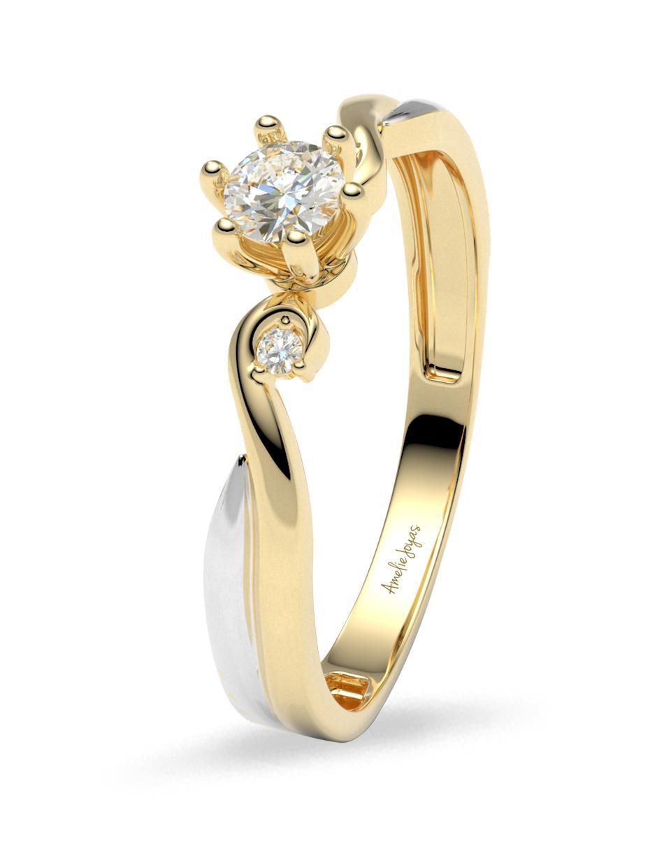Anillo de compromiso 14 k 4