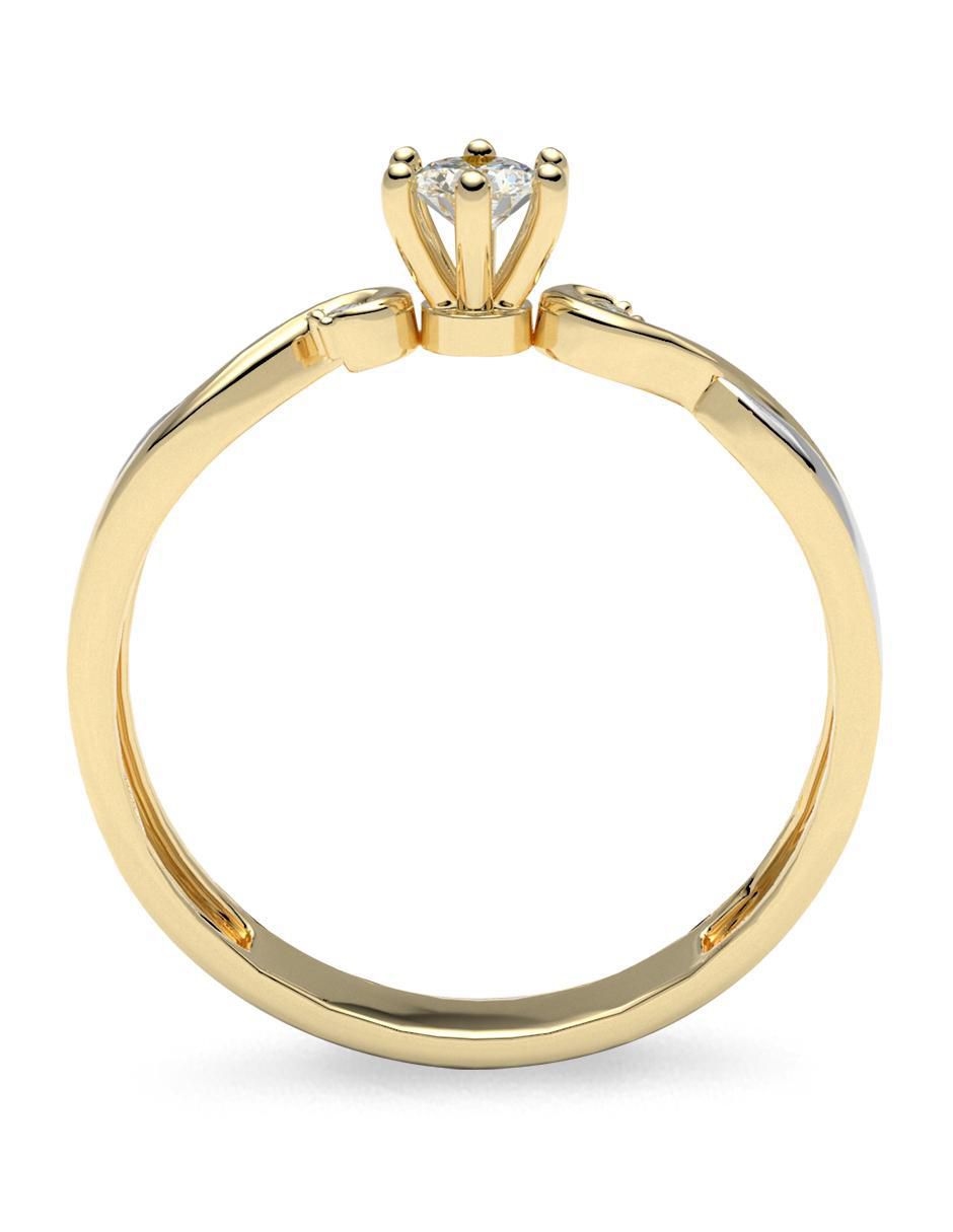 Anillo de compromiso 14 k 3