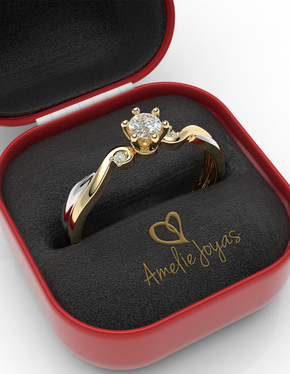 Anillo de compromiso 14 k 2