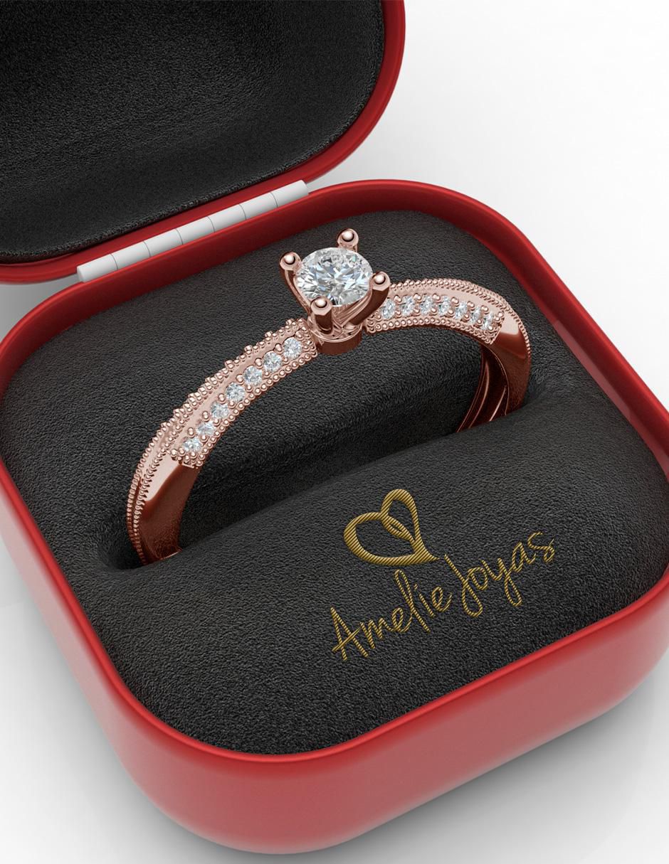 Anillo de compromiso 14 k 4