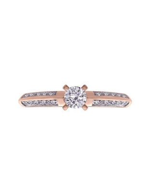 Solitario 14 k Genova diamante