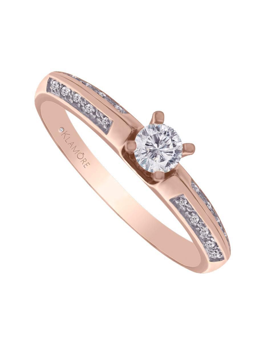 Solitario 14 k Genova diamante 5
