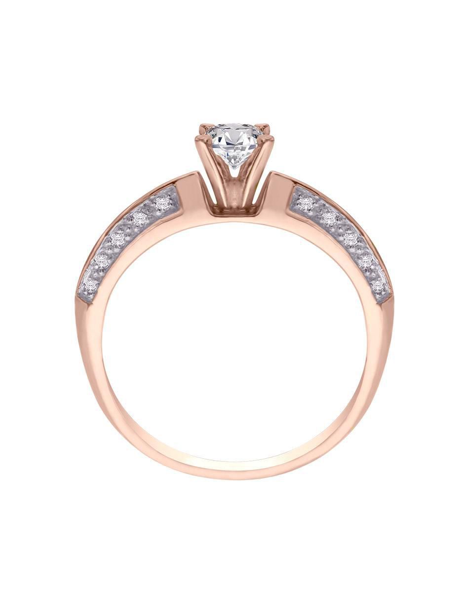Solitario 14 k Genova diamante 4