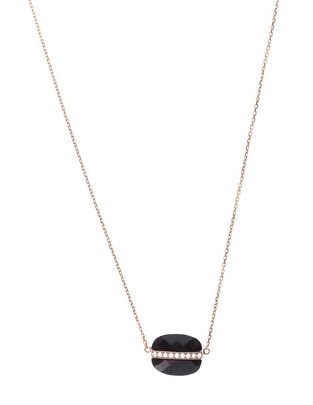 Collar ovalado de oro rosa 18 K 1