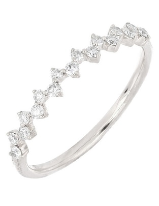 Anillo 18 k de oro diamante pavé 1