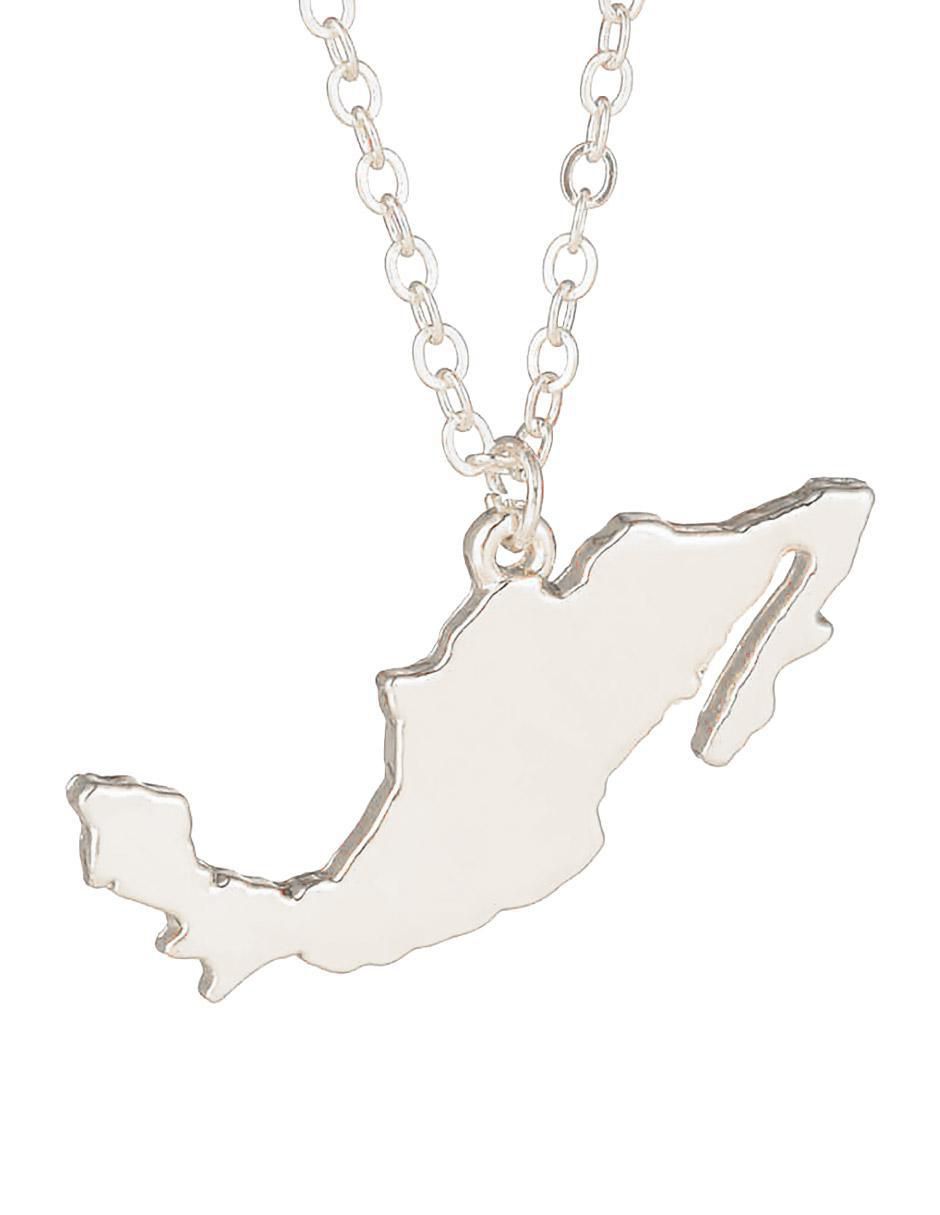 Collar de mapa acabado pulido 4
