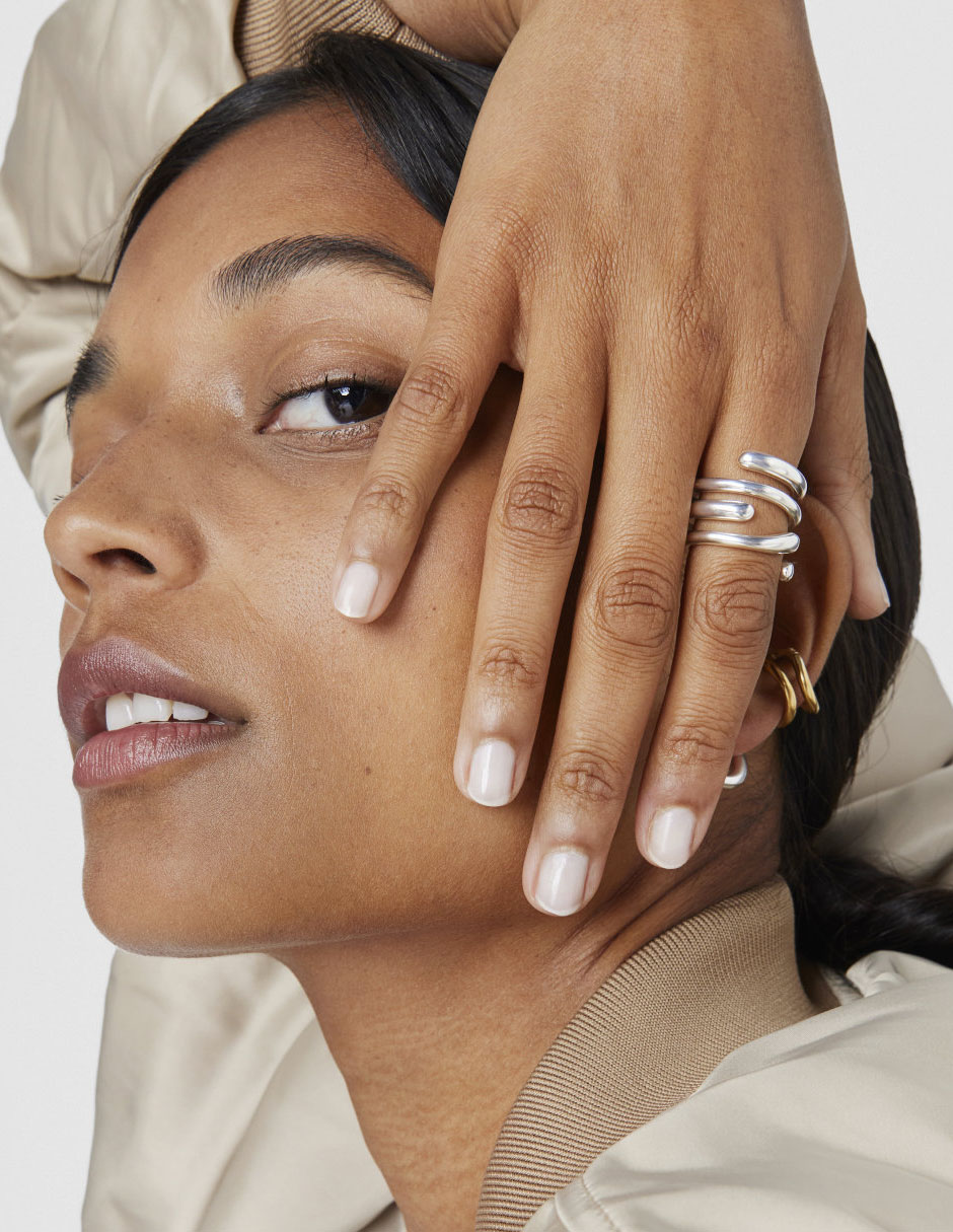 Anillo New hav de plata brillante 4