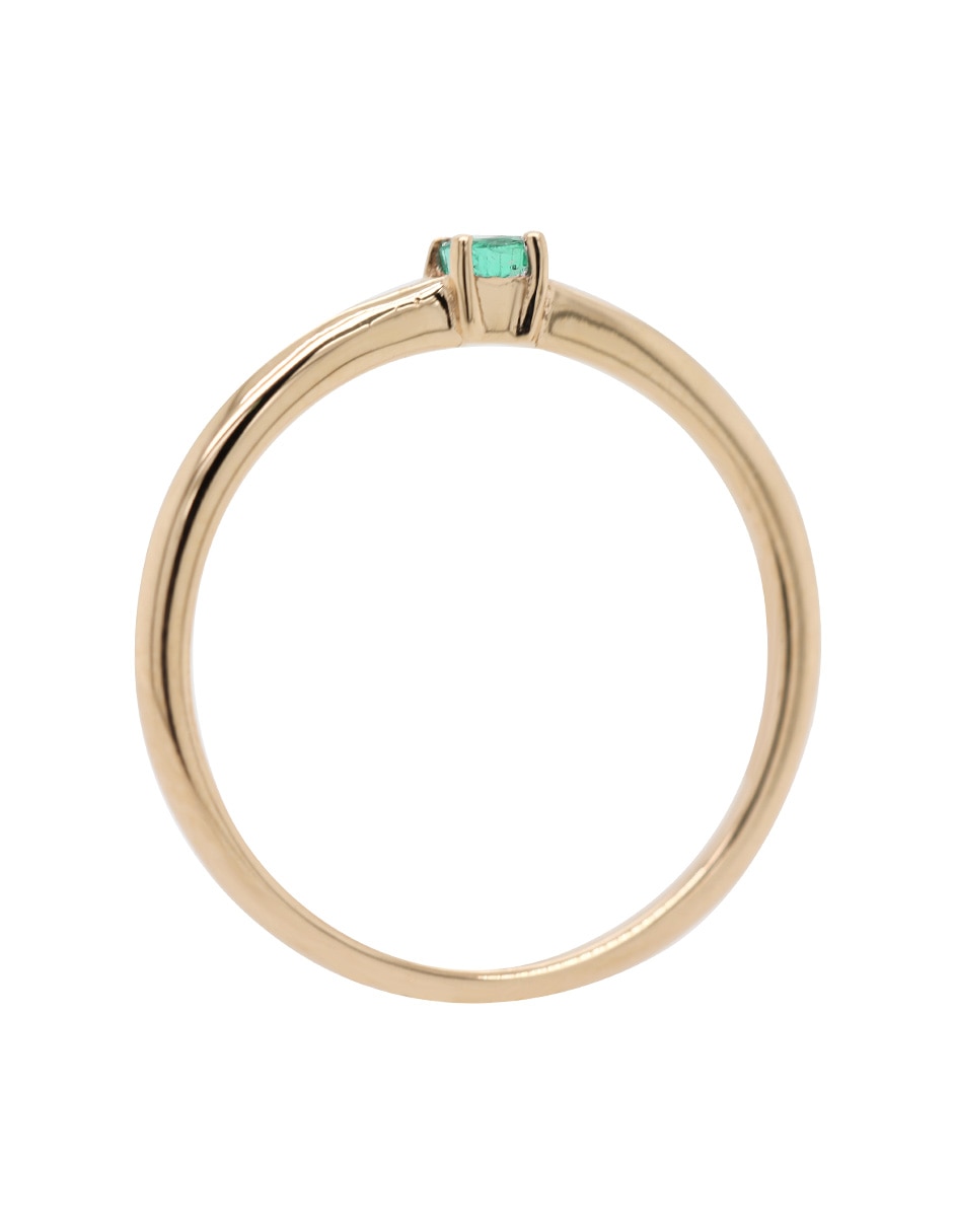 Anillo Promesas 14 k de oro brillante