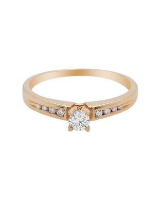 Solitario de oro 14 k Solitarios diamante 1