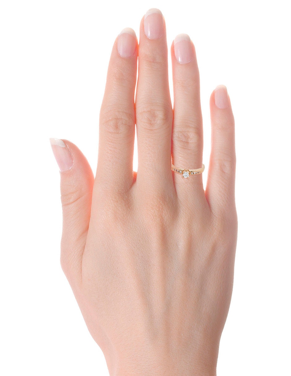 Solitario de oro 14 k Solitarios diamante 2