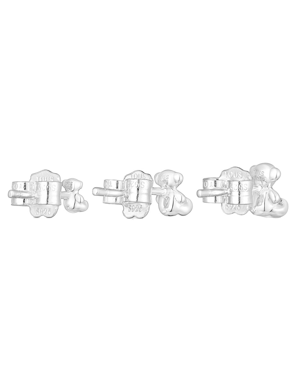 Aretes de oso Tous Bold Bear de plata P 925 con acabado plateado