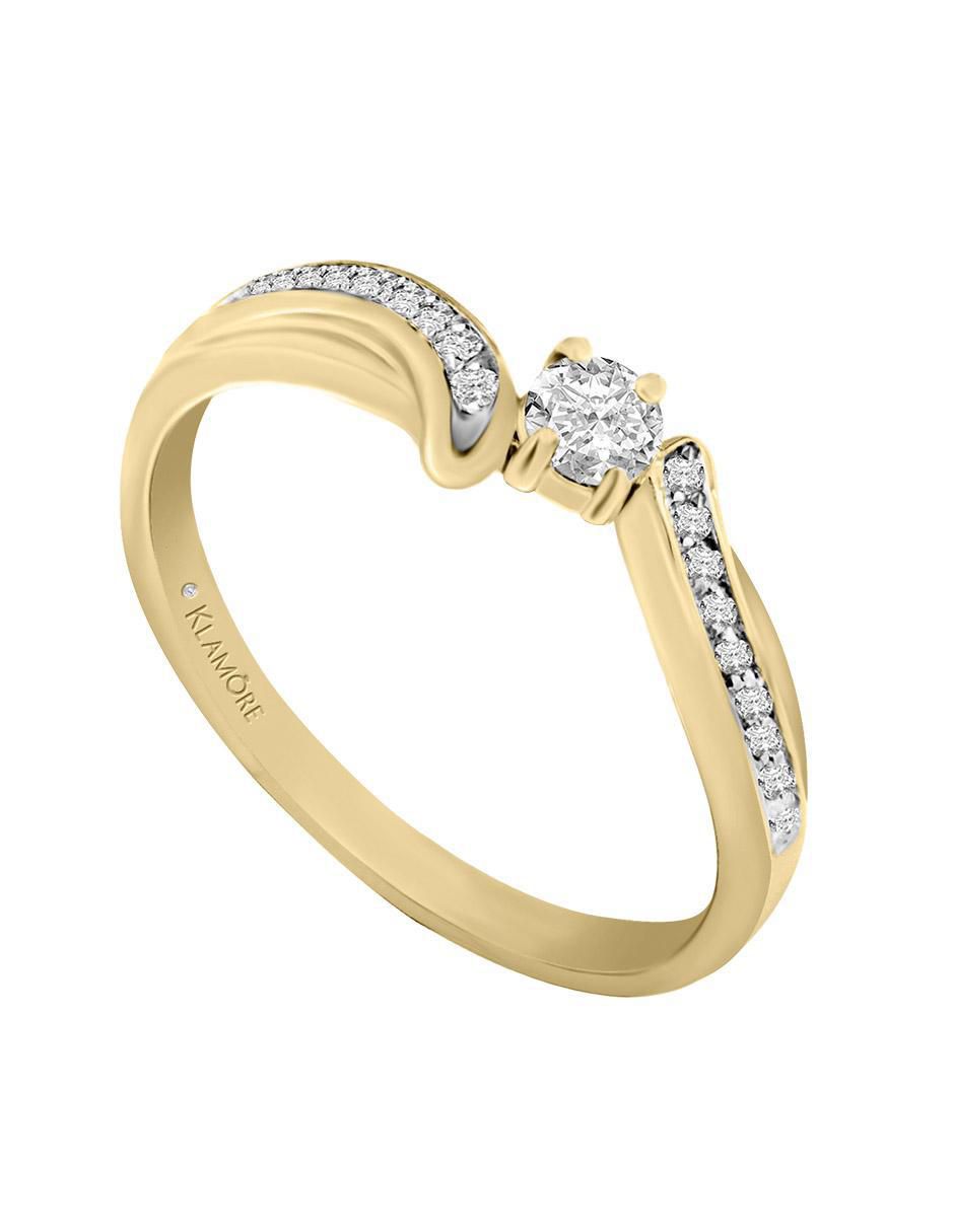 Solitario 14 k Lauretta diamante 5