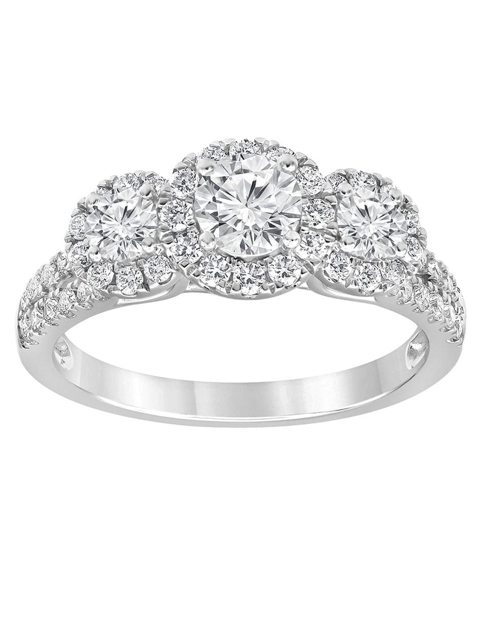 Anillo de compromiso de oro blanco 14 k Anillo de compromiso de oro blanco 14 k