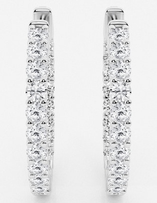 Arracadas de oro con acabado pavé diamante Arracadas de oro con acabado pavé diamante