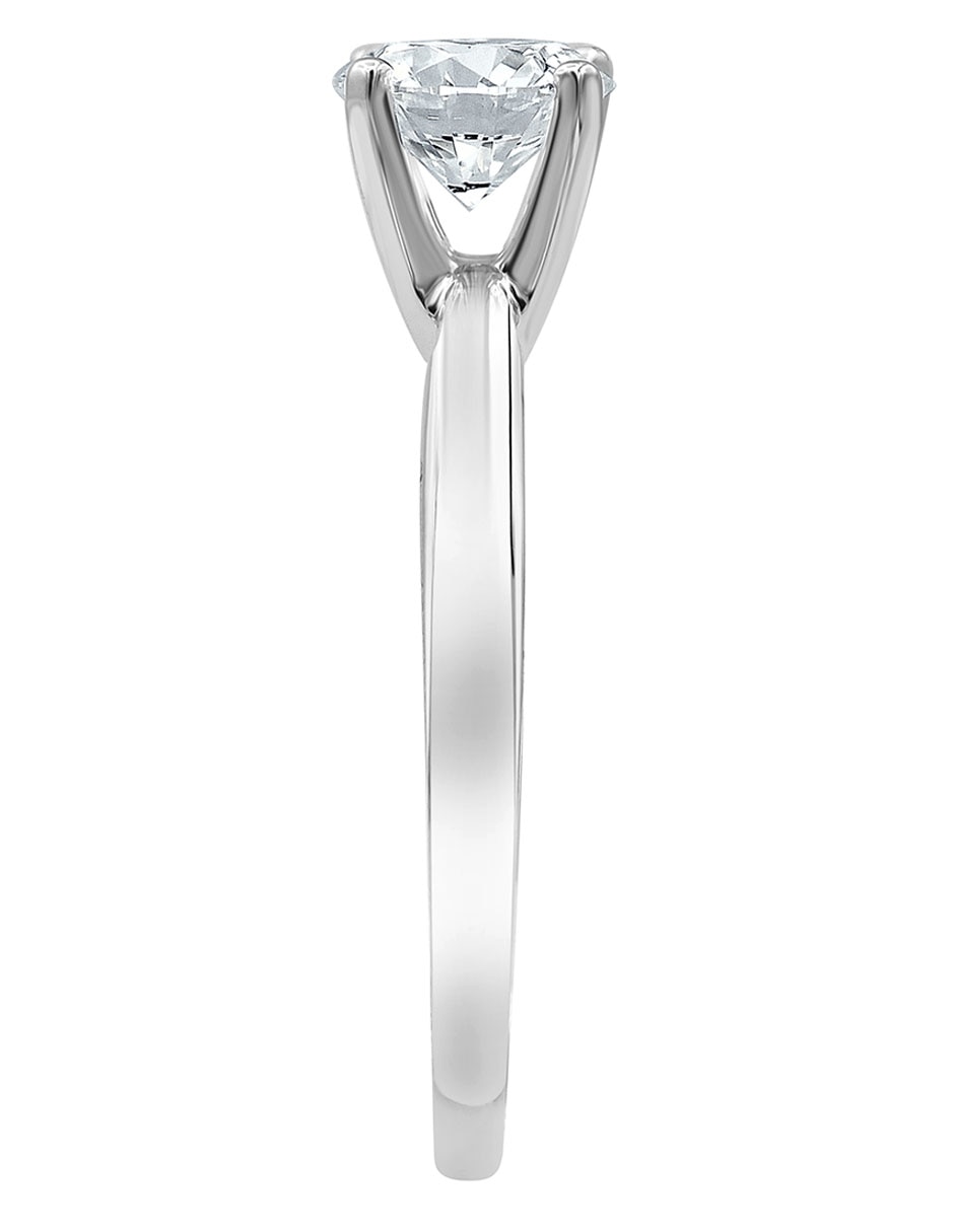 Anillo de compromiso de oro blanco 14 k 5