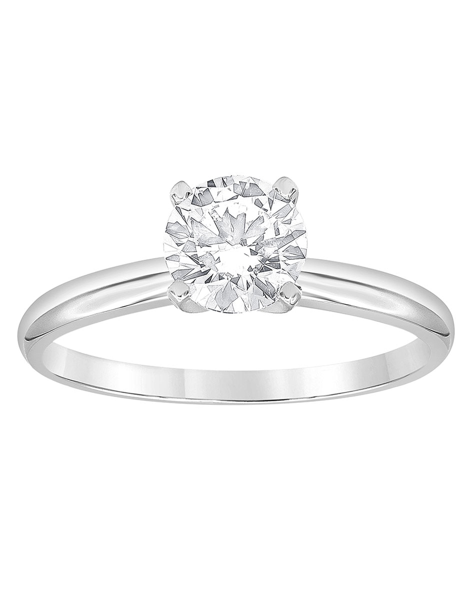 Anillo de compromiso de oro blanco 14 k Anillo de compromiso de oro blanco 14 k