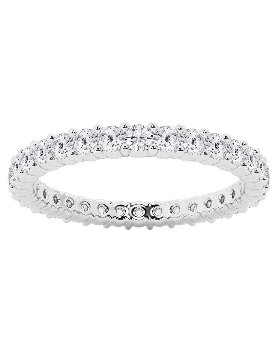 Anillo de compromiso de oro blanco 14 k