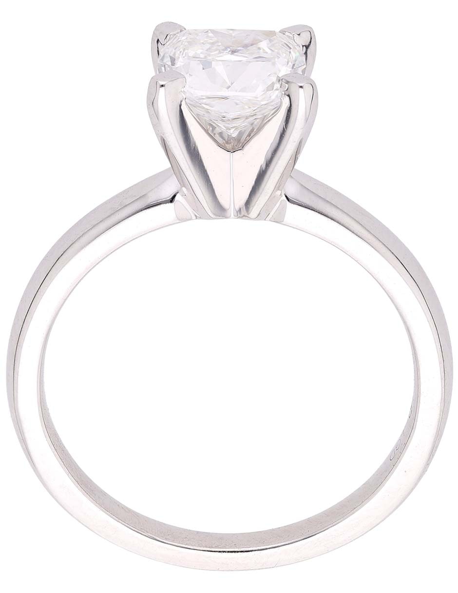 Anillo de compromiso de oro blanco 14 k diamante 4