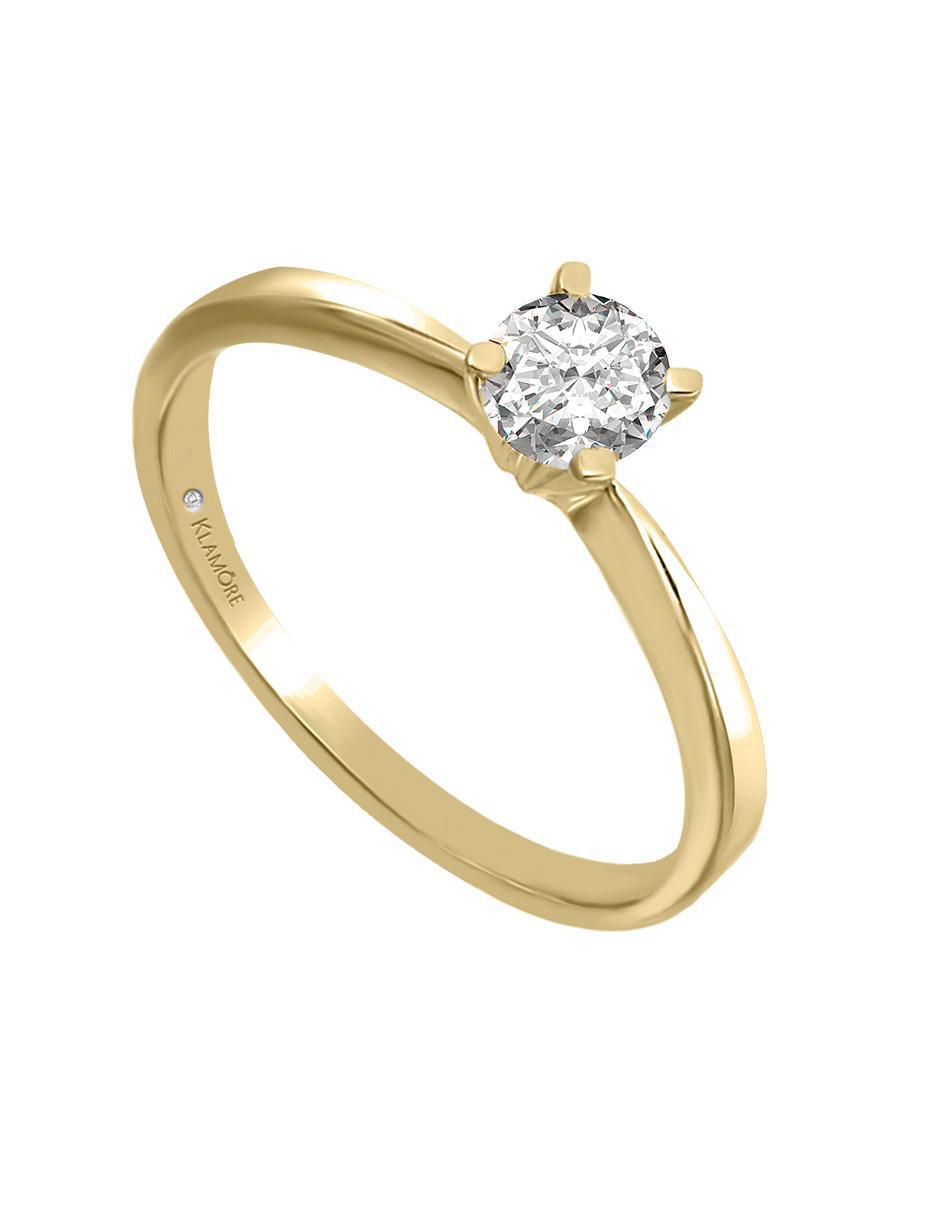 Solitario 14 k Karla diamante 3