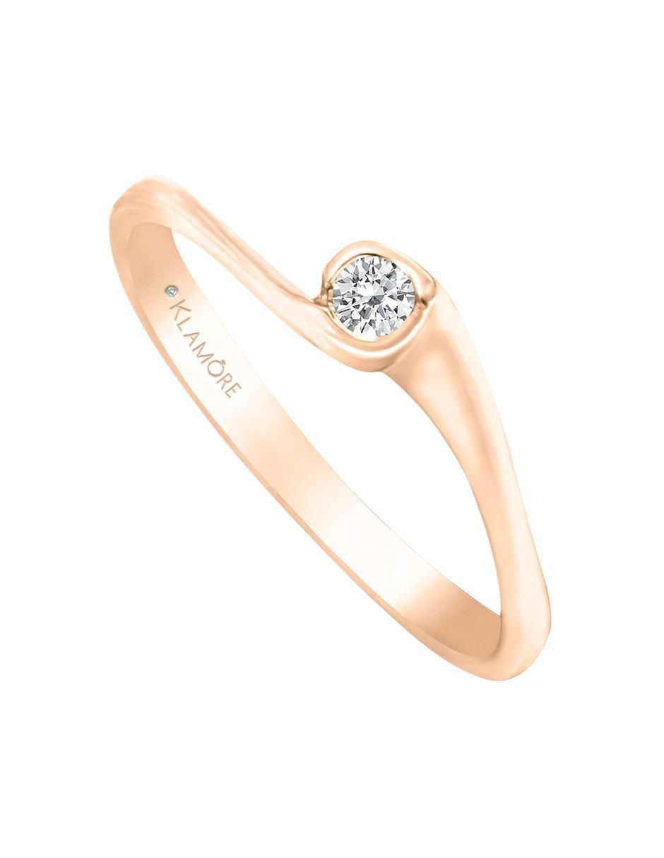 Solitario 14 k Eva diamante 3