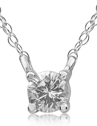 Collar de oro blanco 14 K