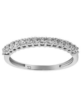 Anillo de compromiso de oro blanco 14 k Jayda diamante