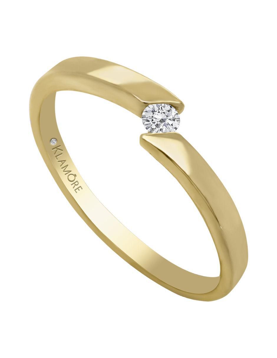 Solitario 14 k Aime diamante 5
