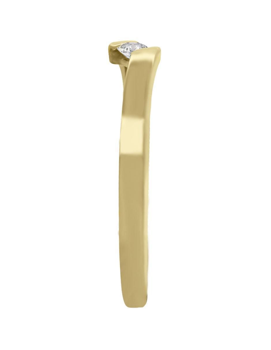 Solitario 14 k Aime diamante 4