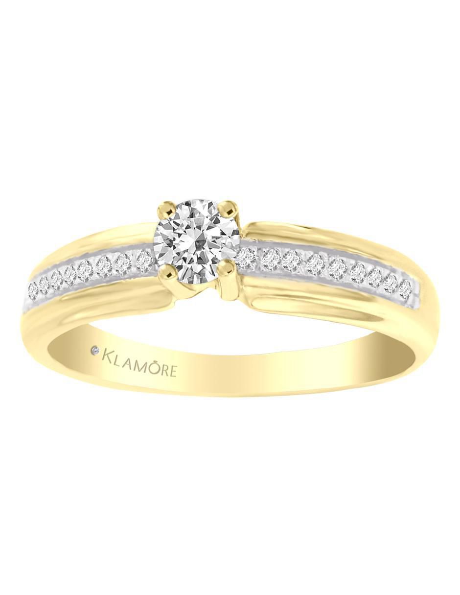Solitario 14 k Agnes diamante