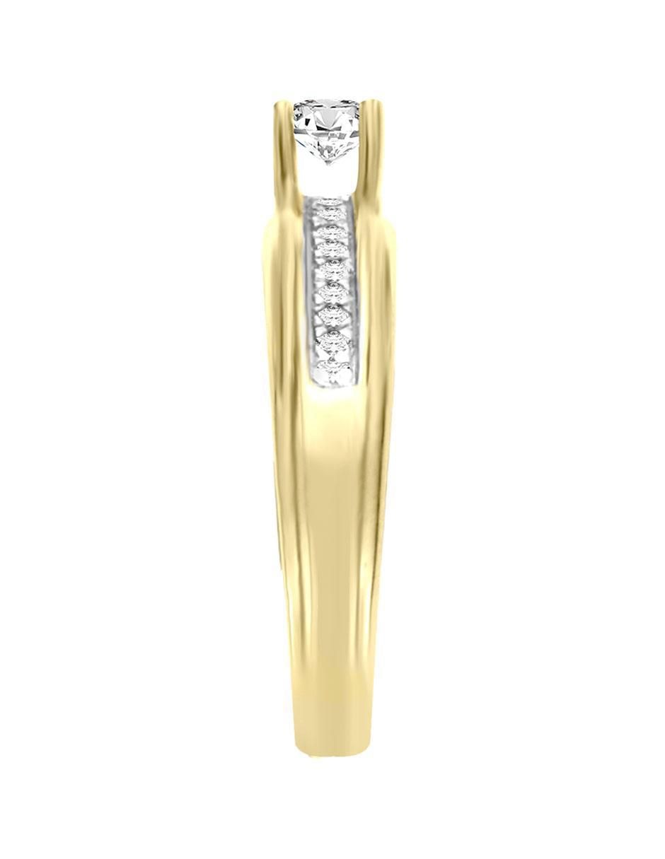 Solitario 14 k Agnes diamante 5