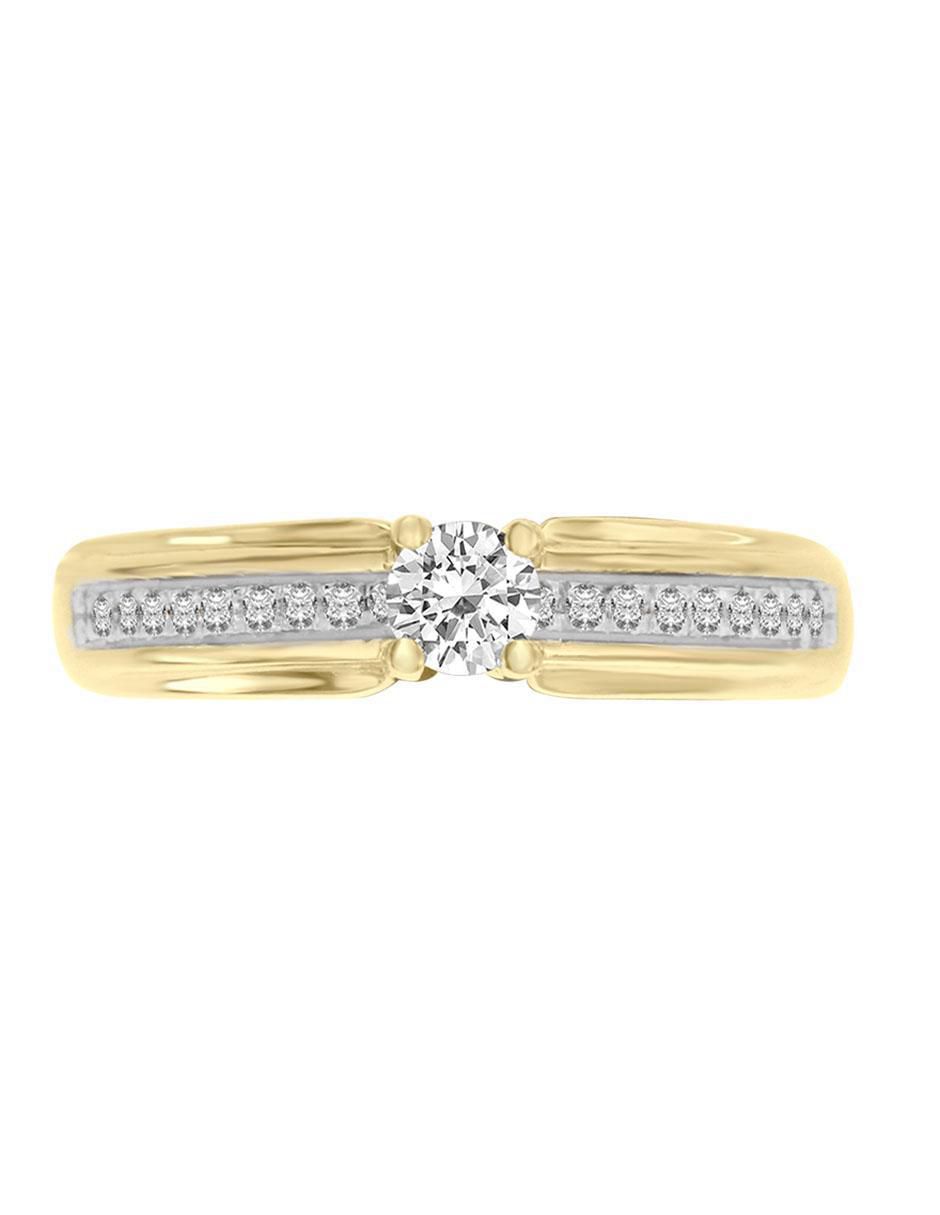 Solitario 14 k Agnes diamante 3