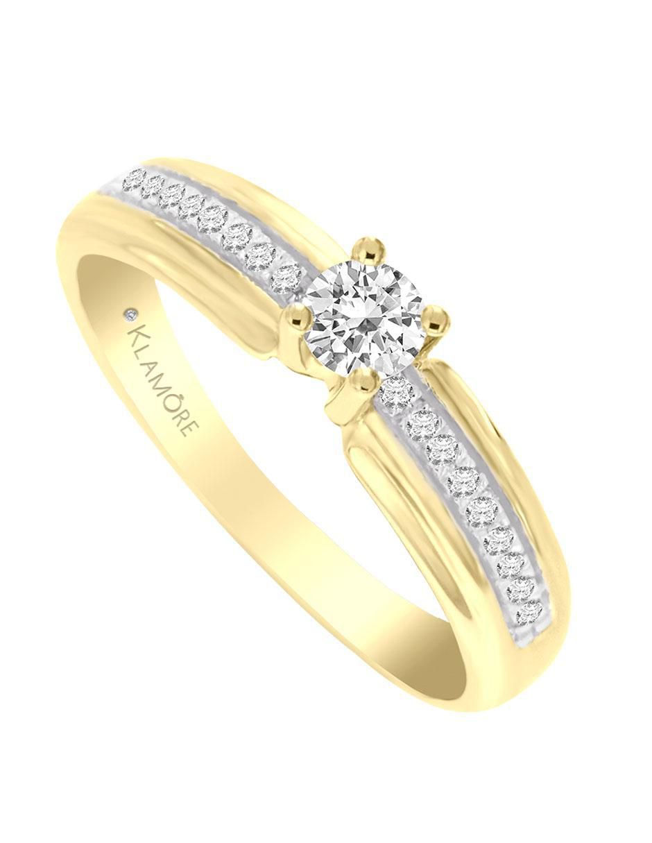 Solitario 14 k Agnes diamante 2