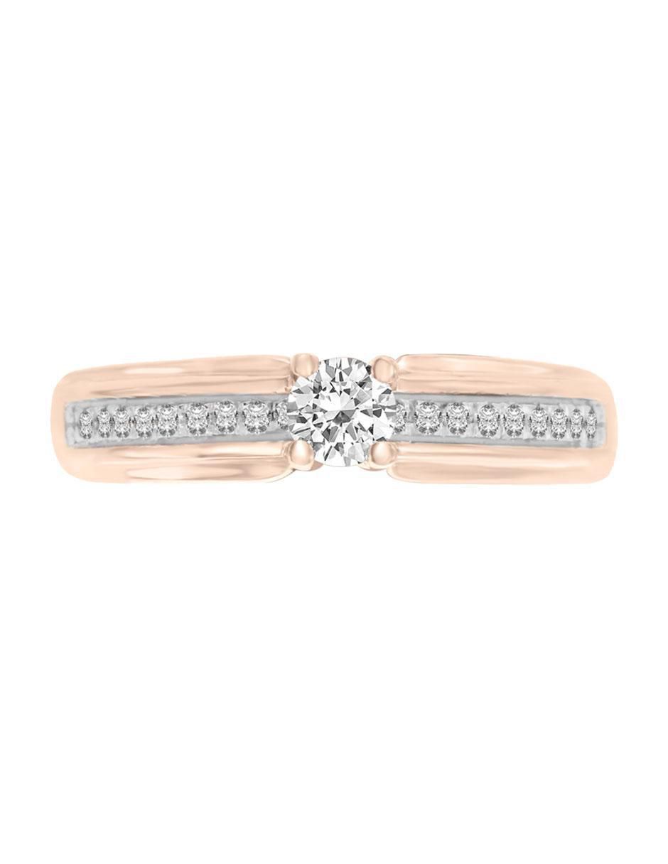 Solitario 14 k Agnes diamante 3