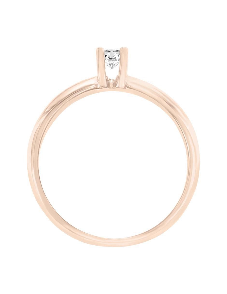 Solitario 14 k Agnes diamante 4