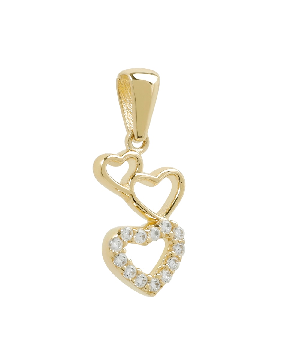 Dije de corazón D Cadena de oro 14 K