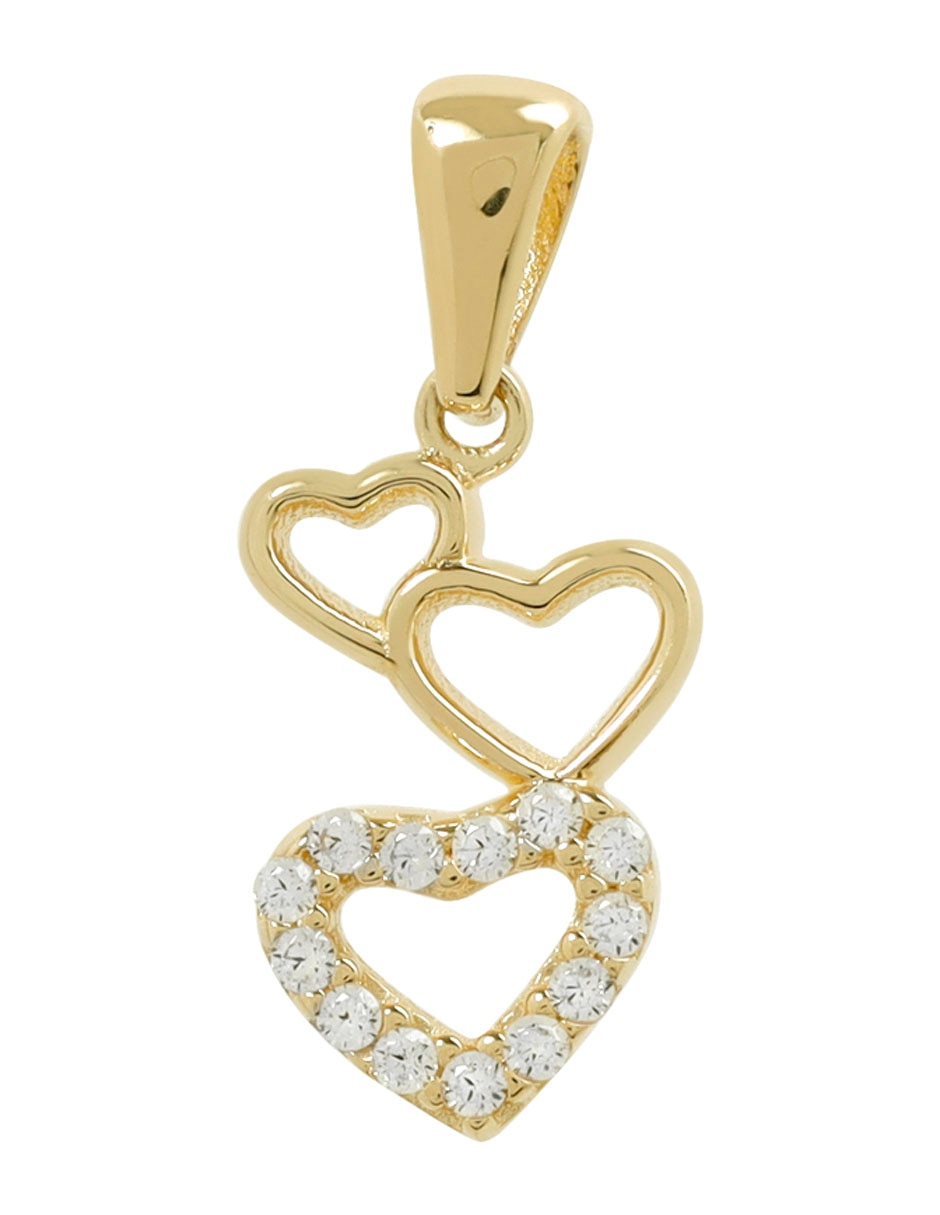 Dije de corazón D Cadena de oro 14 K